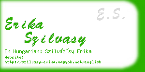 erika szilvasy business card